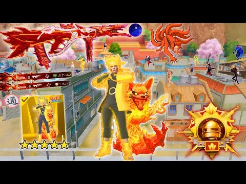BEST SURVIVAL GAMEPLAY with MAX LEVEL AUG + UZUMAKi NARUTO SET🔥 Pubg Mobile