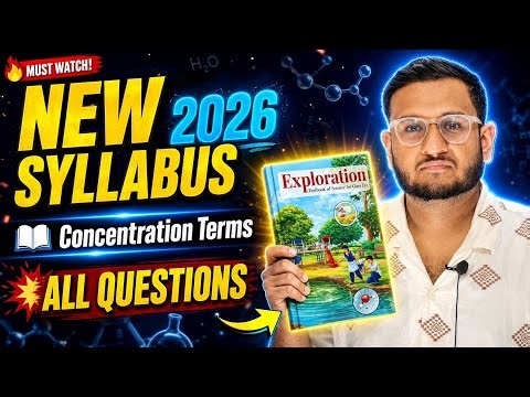 Class 9 Science NEW SYLLABUS 2026 🔥 | Concentration Terms Q&A | Exploration| Full Chapter Questions