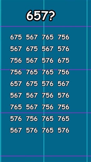 "Can You Find 657? Number Puzzle Challenge!"