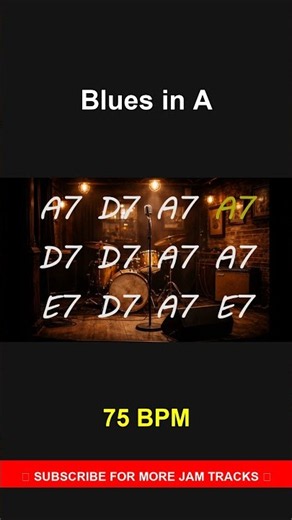 Epic A Blues Backing Track at 75 BPM 🎸 #shorts