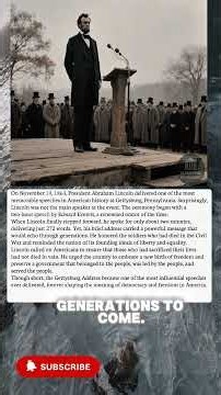 🇺🇸 Abraham Lincoln’s 272 Words Changed America Forever! 🇺🇸 | The Gettysburg Address