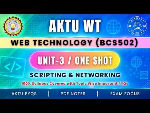 Web Technology Unit 3 Complete Notes | JavaScript, AJAX & Java Networking | AKTU BCS-502
