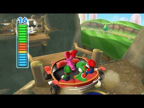 Mario Party 9 - Luigi vs Mario vs Birdo vs Yoshi - Toad Road