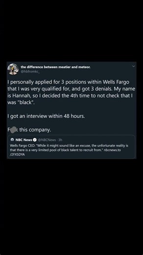 job bias exposed at wells fargo | Subscribe for more #motivation 😊👍