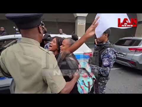 Alyssa Phillip, mother arrested near DPP’s Office as police shut down demonstration attempt