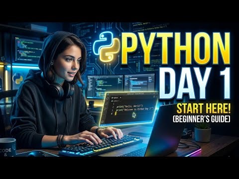 “Python for Beginners Day 1 | VS Code Setup and First Program Tutorial” 🔥