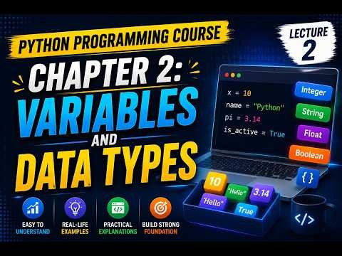 Python Programming Course | Chapter 2: Variables and Data Types in Python🐍