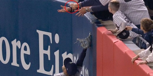Volpe's potential game-tying homer waved off due to fan interference