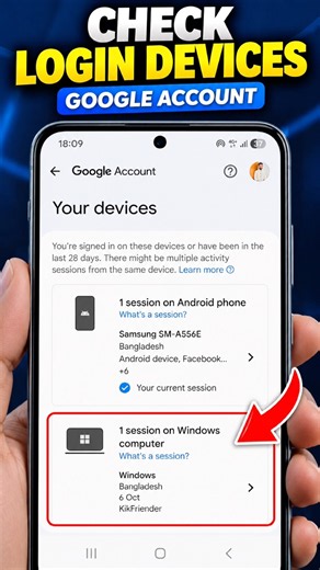Google Account Unusual Login Device Check | Gmail Account Login Device Check #shorts
