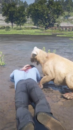 RDR2 INSANE Lion Attack! CRAZY Wild Escape #shorts #gaming