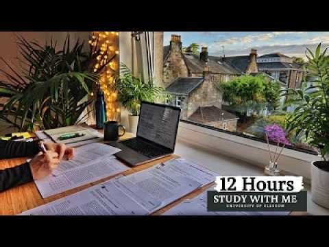 13-HOUR STUDY WITH ME on A RAINY DAY 🎓 Scottish Highlands | Pomodoro | Deep Work Mode | No Music
