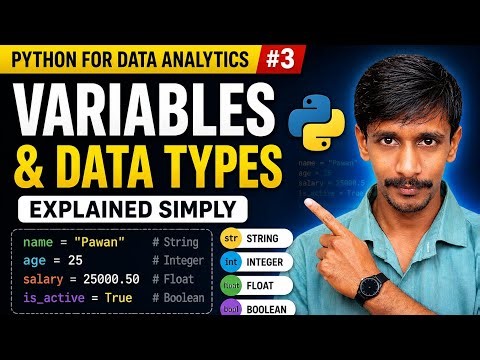 Python Variables & Data Types in 10 Minutes 🔥 | Data Analytics Series #3