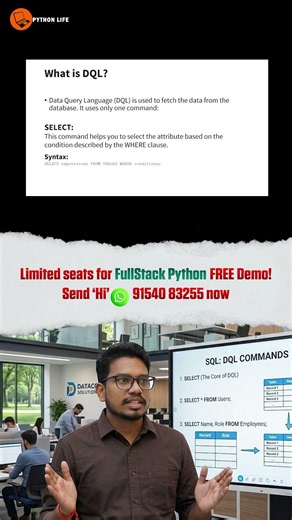 DQL Commands in SQL Basics | DQL in SQL | PythonLife