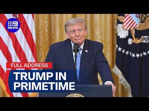 IN FULL: Trump uses national address to cast doubt over past election results | 9 News Australia