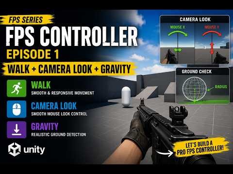 Make First Person Movement in Unity - FPS Controller #1 (Movement + Camera Look) #unity #gamedev