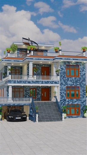 Modern village house 🏡 Design #elevation #frontelevation #house #housedesign #home #song #hindisong