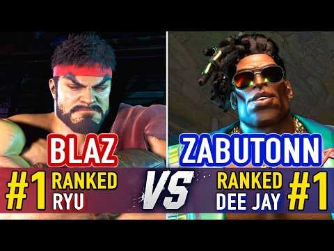 SF6 🤜 BLAZ (#1 Ranked Ryu) vs ZABUTONN (#1 Ranked Dee Jay) 🤛 SF6 High Level Gameplay