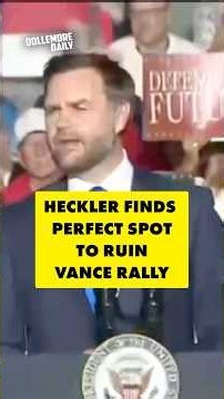 Heckler Gets Up Directly Behind JD Vance #DollemoreDaily #News #Politics
