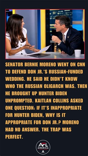 Kaitlan Collins Traps Senator Bernie Moreno Live on CNN After He Defends Don Jr.'s Russian