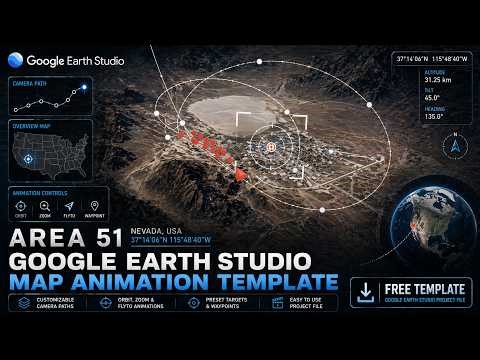 Area 51 - Google Earth Studio Map Animation Project Template
