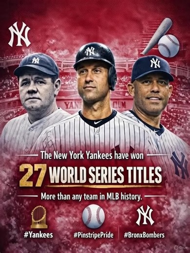 The New York Yankees lead MLB history with 27 World Series championships, more than any other franchise 🔥⚾ | MLB Legends Vault