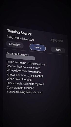 Training Season. #dualipa #lyrics #music #song