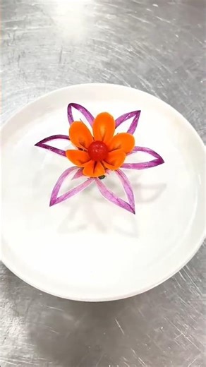 HowtoMakeFlowerShapeCarvingCucumber AndCarrot OnionBeautifulFlowerCarvingwith CucumberCarrotandOnion