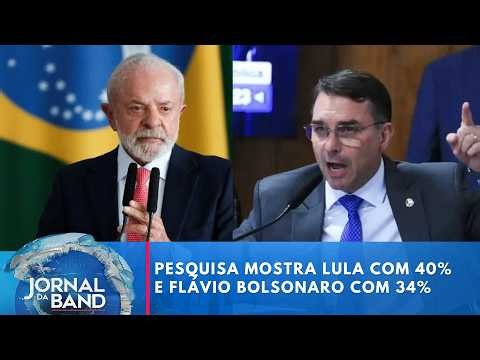Nexus BTG: Pesquisa mostra Lula com 40% e Flávio Bolsonaro com 34% | Jornal da Band