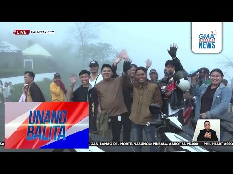 Mga turista, maagang pumunta sa Tagaytay para magdiwang ng Pasko | Unang Balita