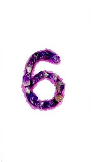 Number 6 💜 Stone Craft | Learn SIX for Kids