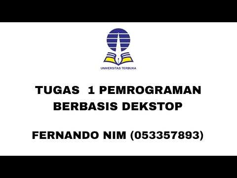 TUGAS 1 PEMROGRAMAN BERBASIS DEKSTOP