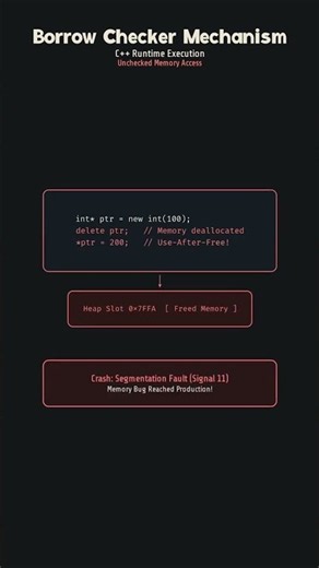 Rust programming language in 60 Seconds #rust #borrowchecker #coding #systemsprogramming #python