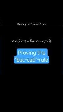 Proving the "bac-cab"-rule #maths #mathematics #manim #physics #shorts #math #vectoralgebra #vectors