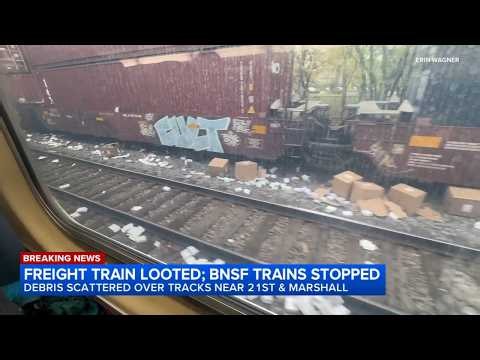 Freight train looted on West Side; BNSF services delayed, Metra says