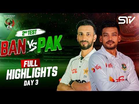 Full Highlights | Bangladesh vs Pakistan | 2nd Test, Day 3 | ICC WTC | M9I1K