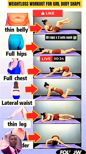 6-Minute Full Body Workout at Home | Core, Legs & Waist. part.37 #weightloss