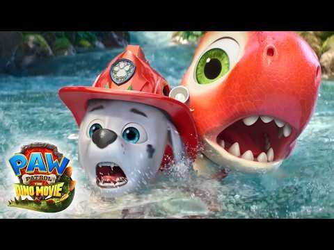 Marshall Rescues Rhubarb From the River 🌊 | PAW Patrol: The Dino Movie EXTENDED PREVIEW | Nick Jr.