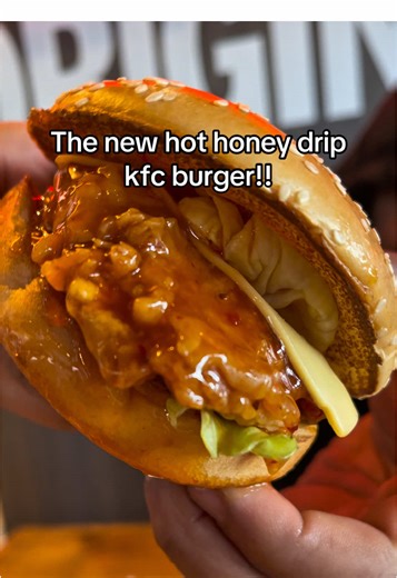 KFC's New Hot Honey Drip Burger Review
