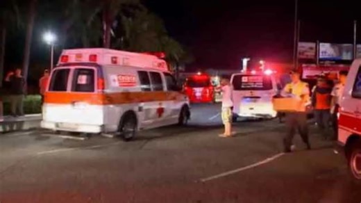 They cheered as colored powder filled the air - seconds later, the crowd was on fire