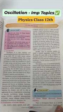Oscillation Imp Topics For Exam!! #shorts #physicsimpquestions