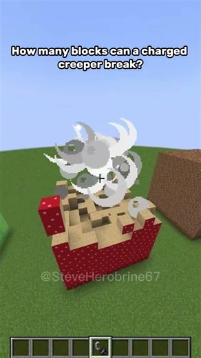 How much can a charged creeper really explode in Minecraft? #minecraft #nobatidao