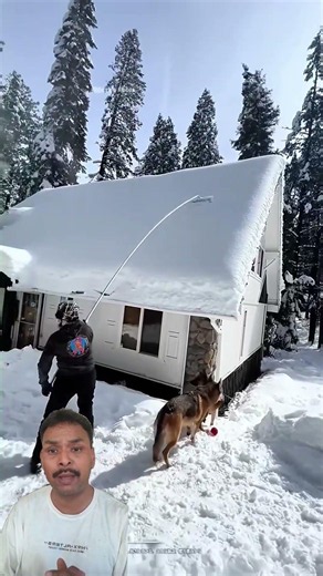 This simple snow-clearing trick could save a house! #shortsfeed #shorts #trending