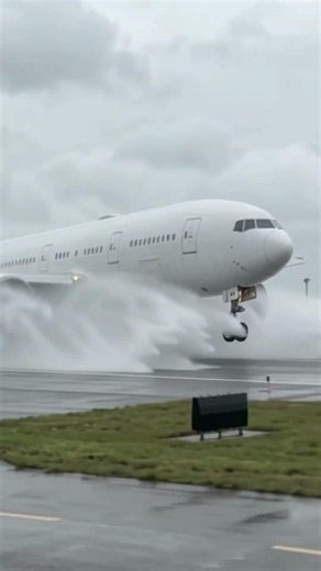 hard landing in rainy weather