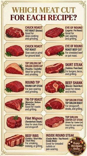 🥩 The Ultimate Guide: Which Beef Cut for Each Recipe?