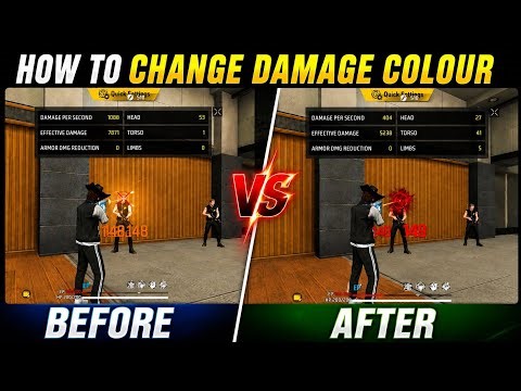 🤔HOW TO CHANGE DAMAGE COLOUR IN FREE FIRE 🤯 #freefire