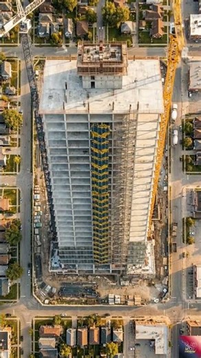 Rising Skyline Timelapse of a High Rise Under Construction