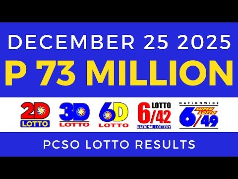 Lotto Result Today 9pm December 25 2025 PCSO