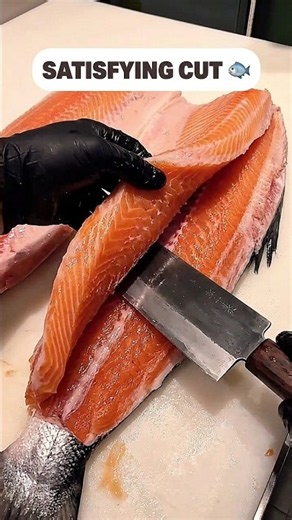 Unreal Salmon Monger Butchery Skills 🔪🐟 #satisfying #ASMR