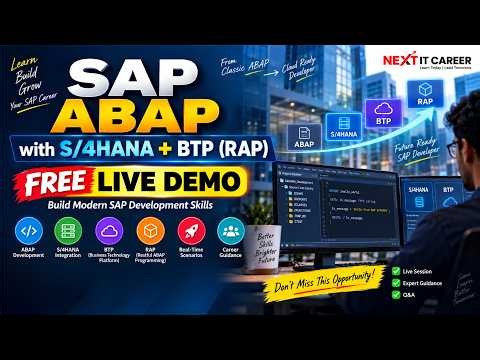SAP ABAP with S/4HANA + BTP (RAP) | FREE LIVE DEMO