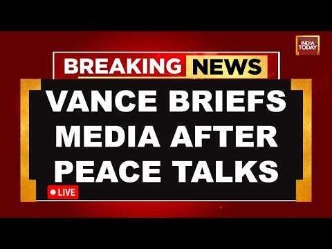Live: US VP JD Vance Briefs Media After First Round Of Peace Talks With Iran In Switzerland | Watch